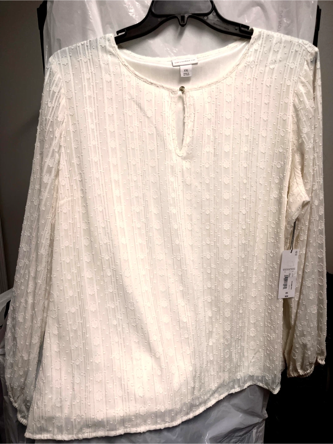 Ivory Keyhole Blouse