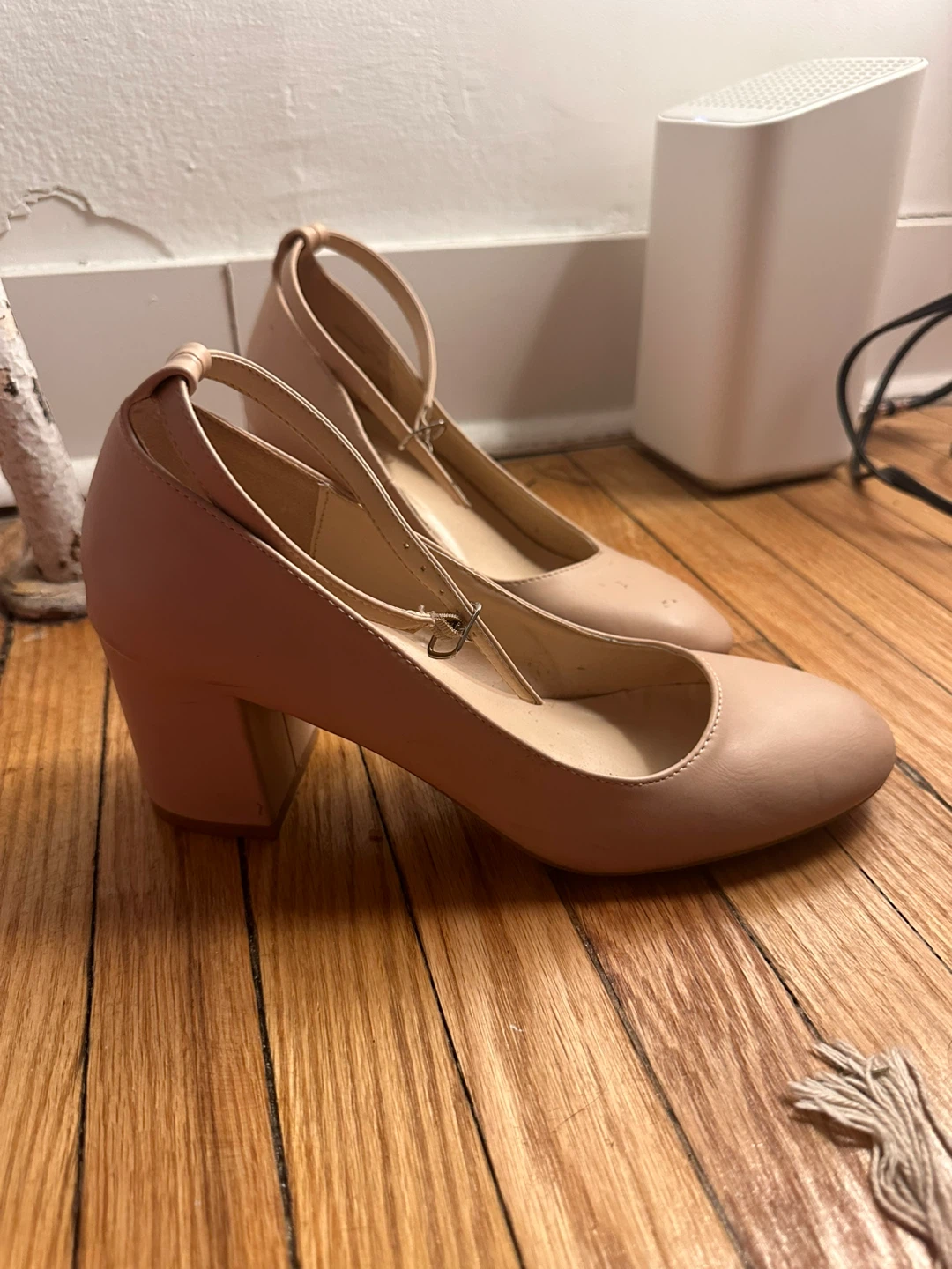 Blush Pink Block Heel Pumps - photo 2