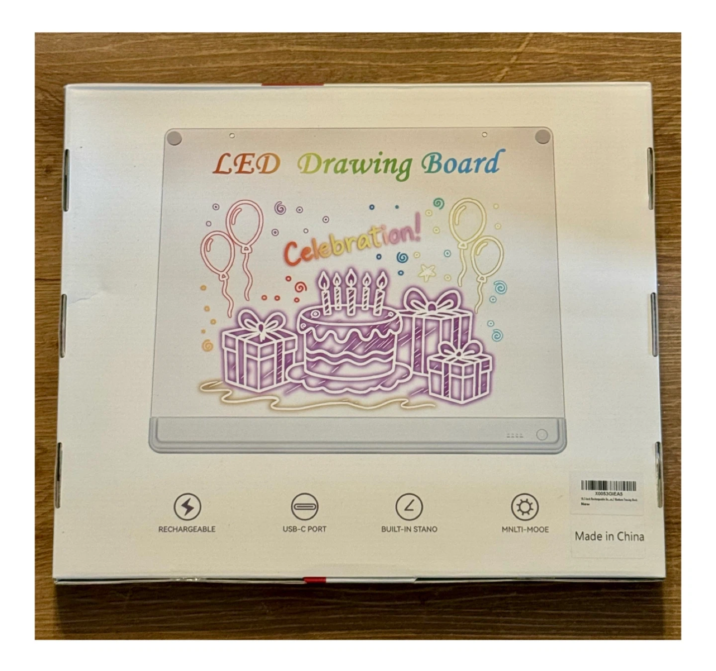 Brand new 19.7-Inch Rechargeable Doodle Glow LED Note Board - photo 3