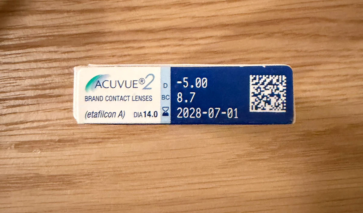Contact lenses : Acuvue 2 BC/DIA(8.7/14.0) PWR(-5.00) - photo 4