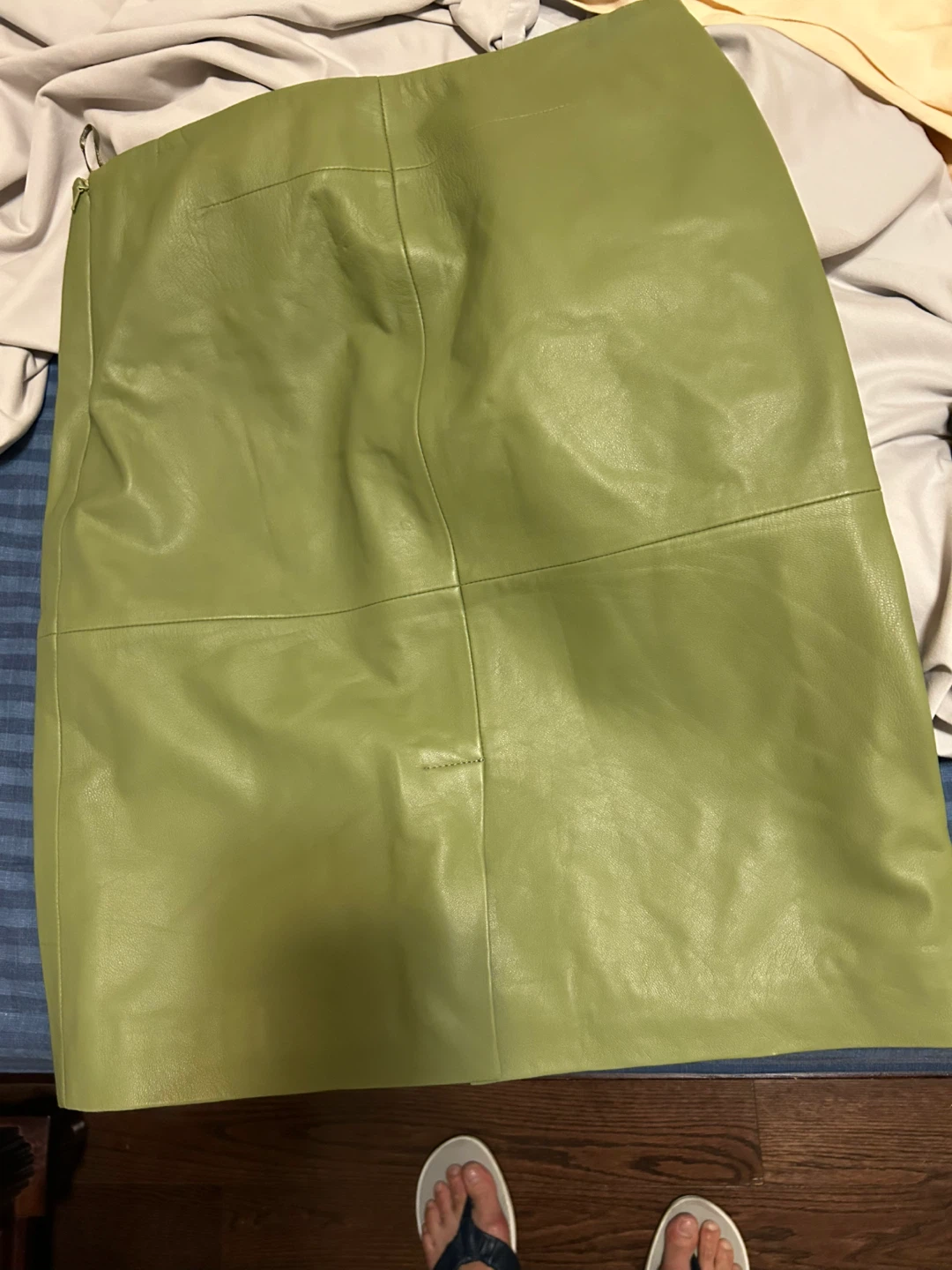 Green Leather Midi Skirt - photo 2