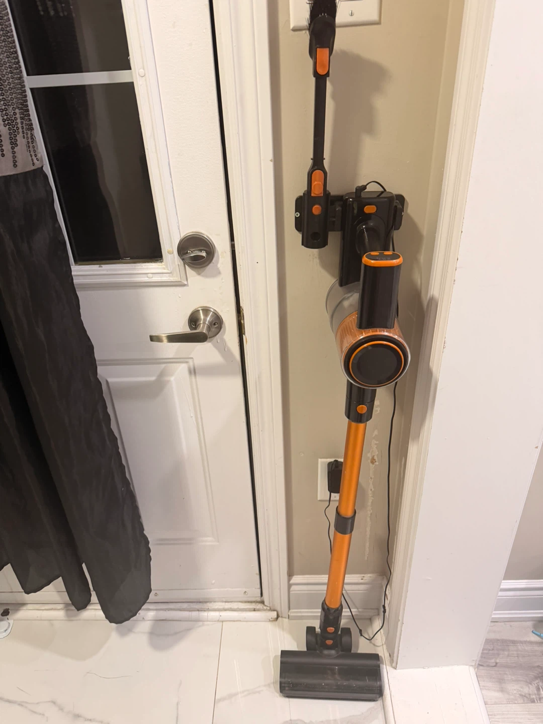 Orange and Black Cordless Stick Vacuum
