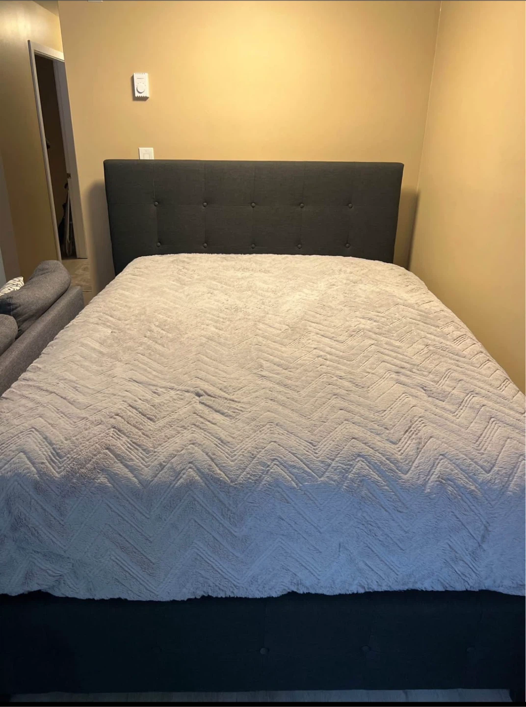 King Size Bed with Mattress & Bedding