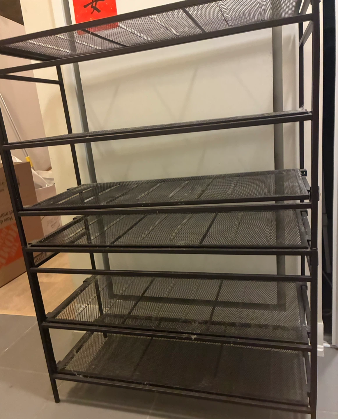 Giving away black metal shoe rack (free!) - photo 2