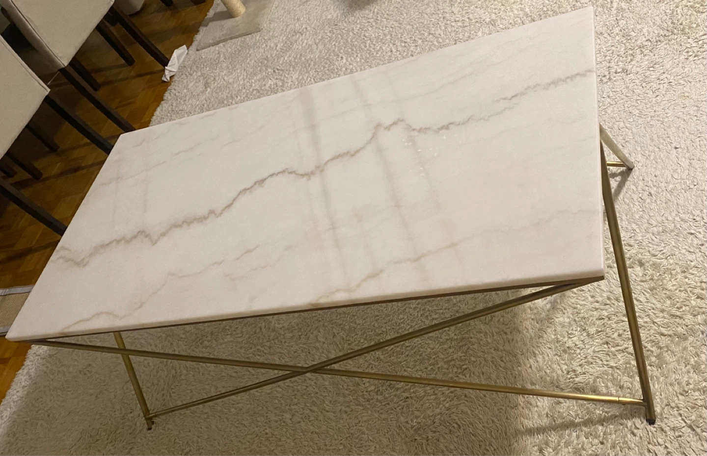 Marble Top Coffee Table with Gold Base - photo 5