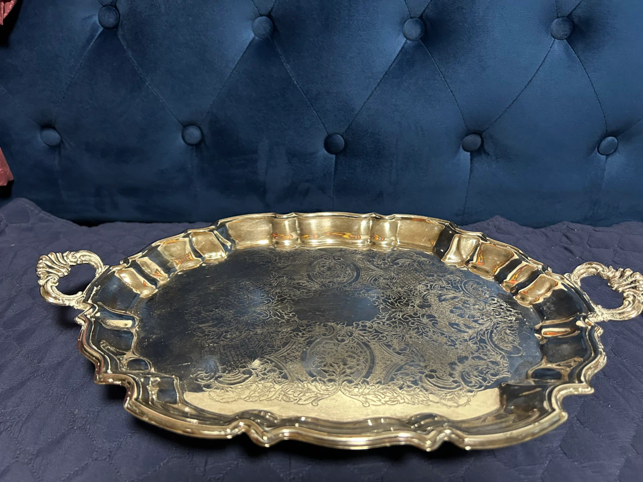 Silver Plated Tea Set with Tray - photo 2