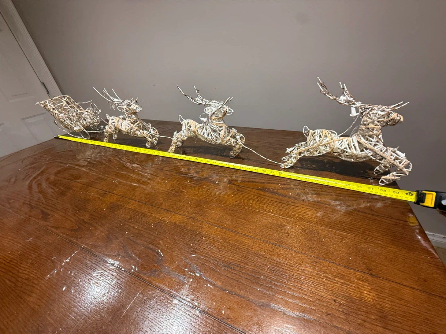 Indoor Christmas Sleigh with 3 Reindeer - photo 2