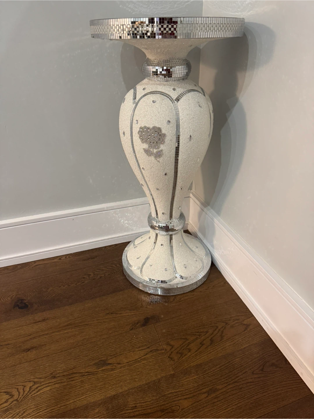 Glam Mirrored Vase Pedestal - photo 2