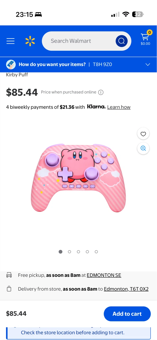 Kirby Puff Wireless Controller $60 each
