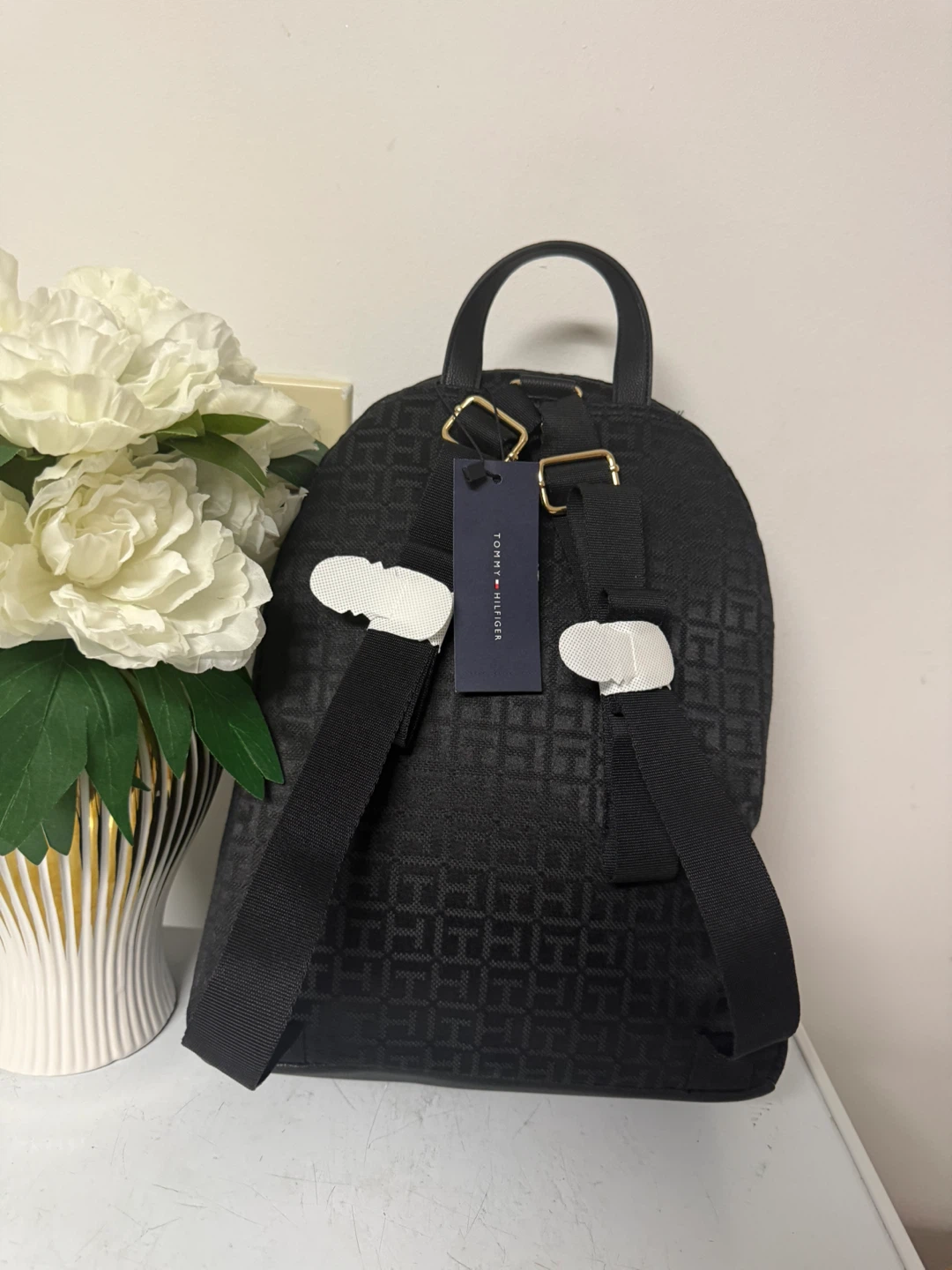 Tommy Hilfiger Black Monogram Backpack - photo 2