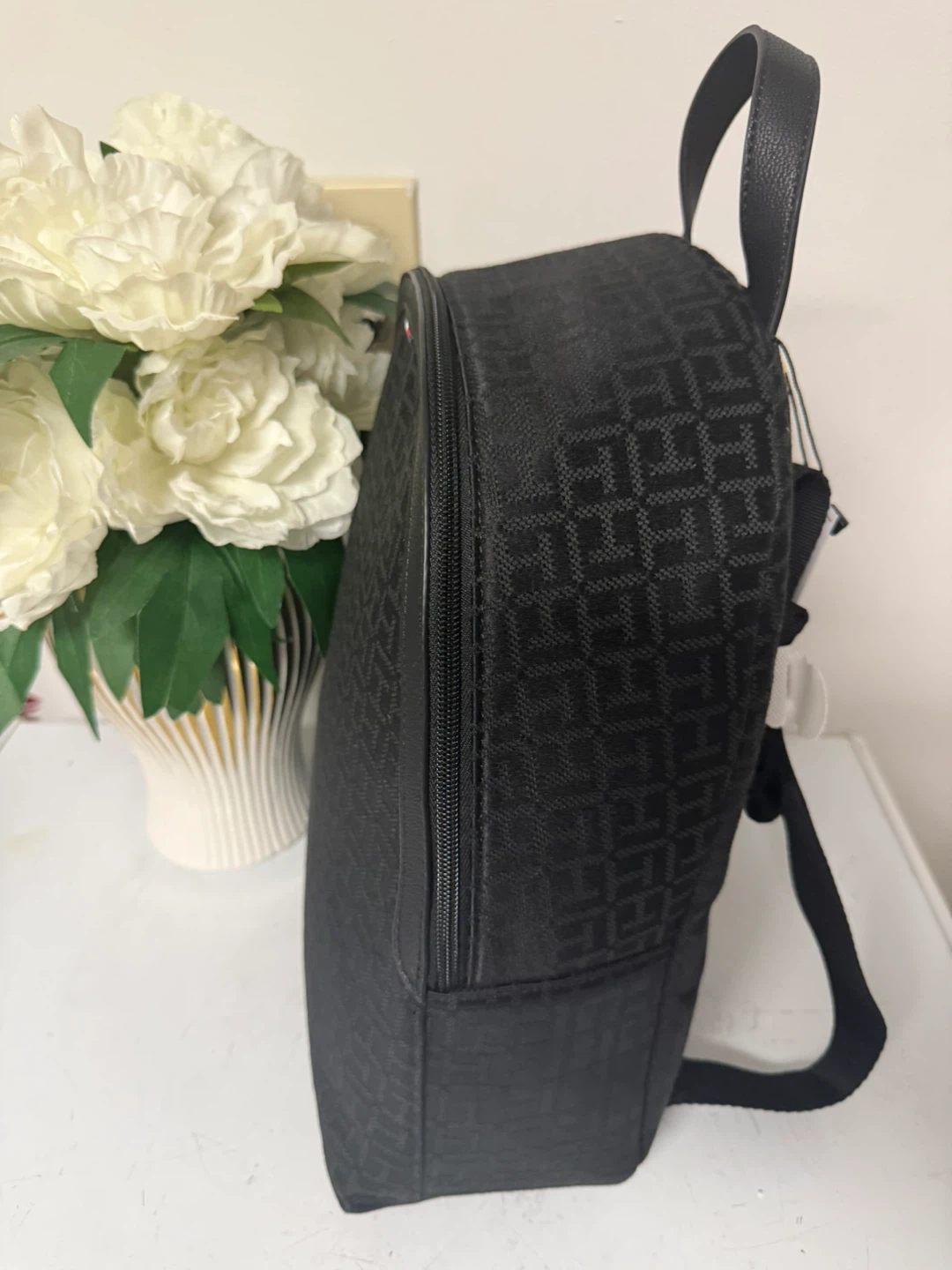 Tommy Hilfiger Black Monogram Backpack - photo 3
