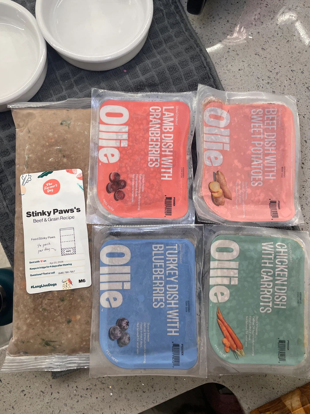 Ollie & The Farmers Dog Slow-Cooked Dog Food Meals (4 Pack)