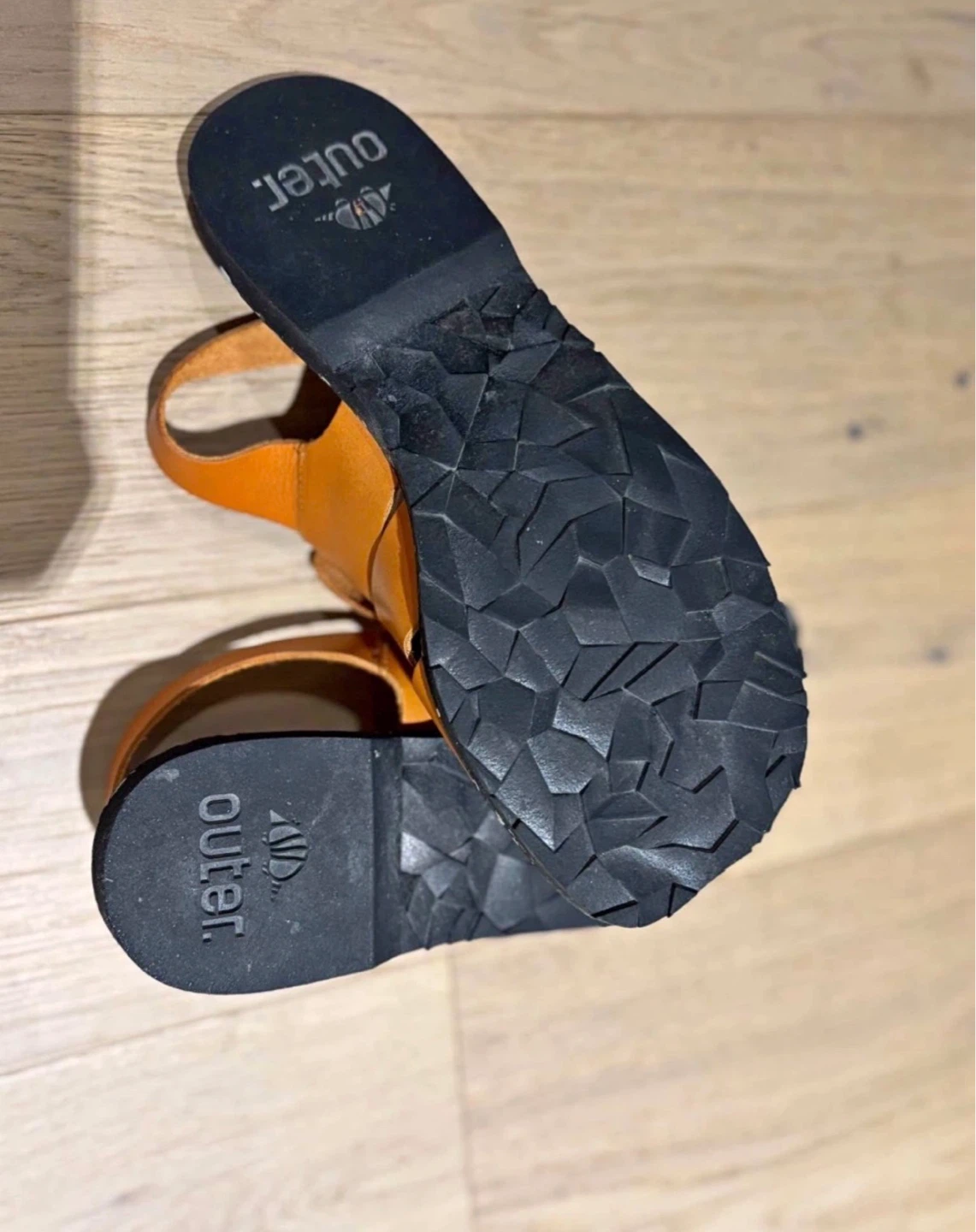 Outer Orange Leather Woven Sandals - photo 4
