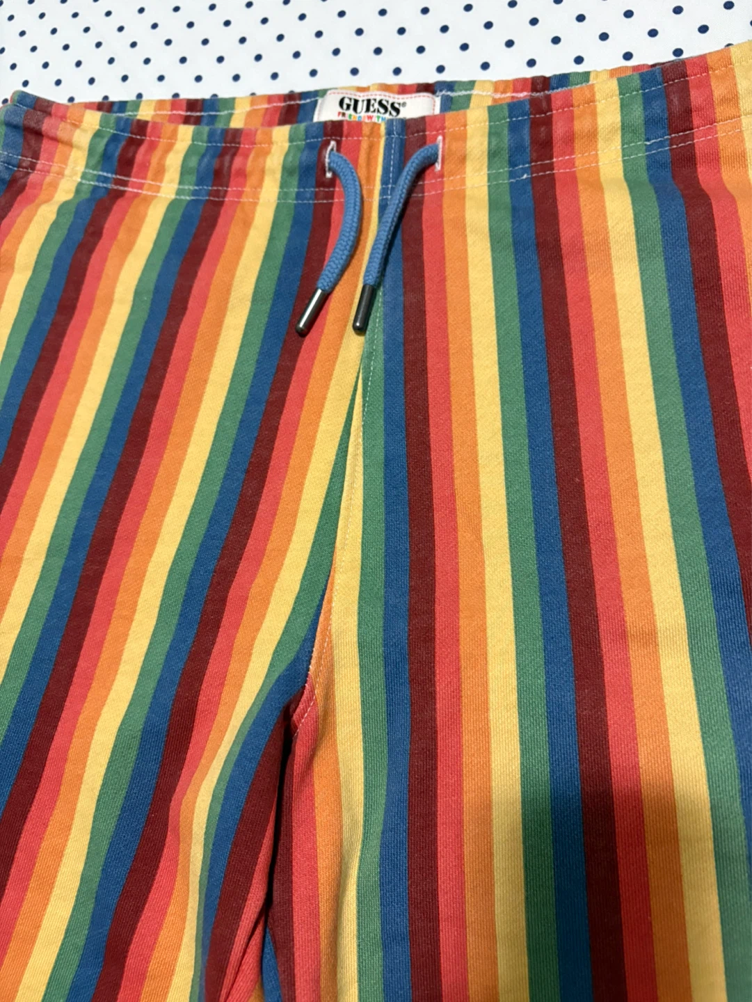 New Guess Rainbow Striped Shorts S/P 34” - photo 2