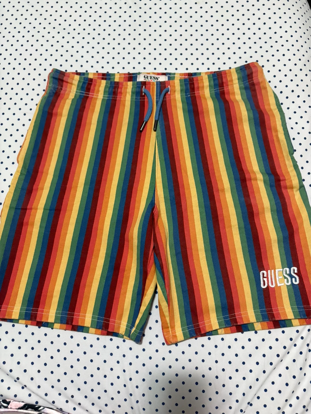 New Guess Rainbow Striped Shorts S/P 34”