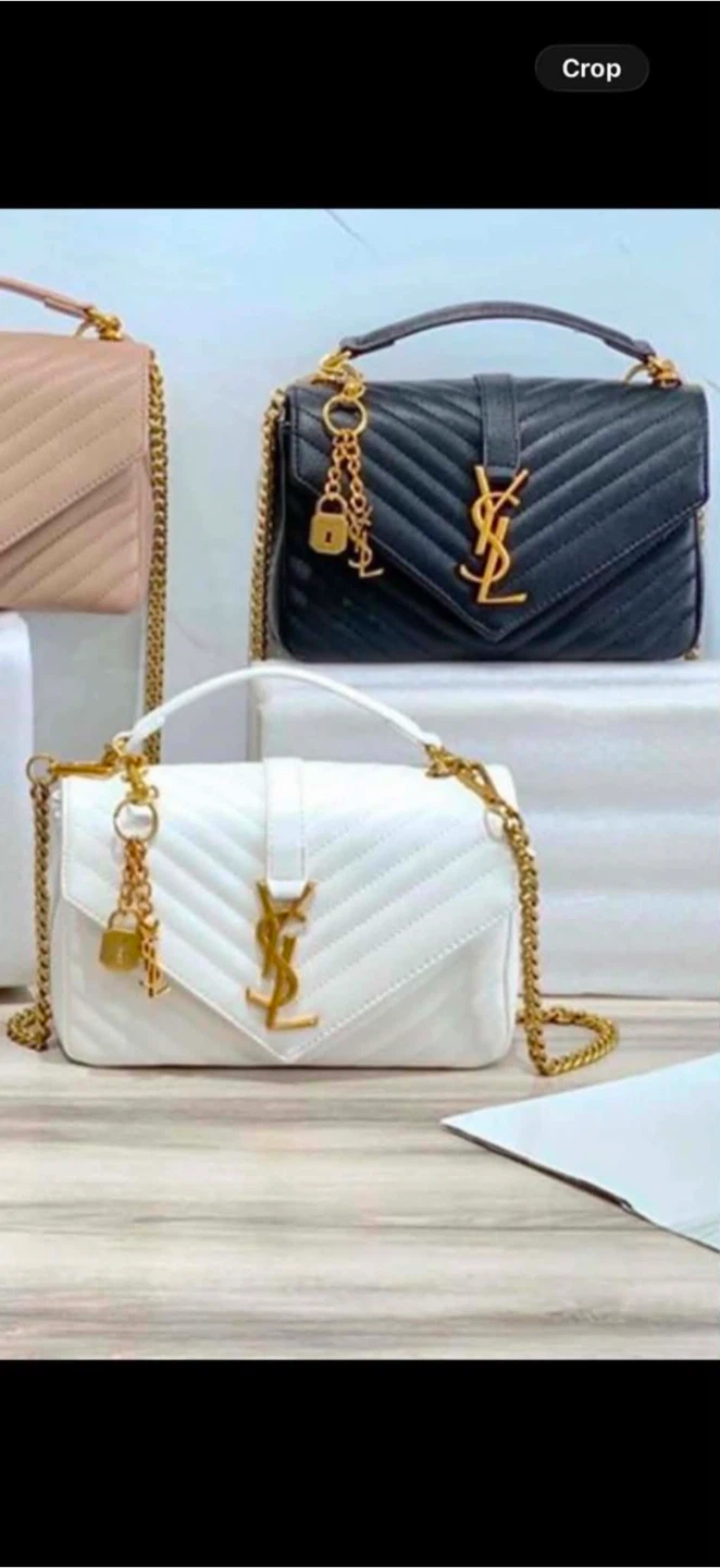 Saint Laurent YSL Chevron Shoulder Bag