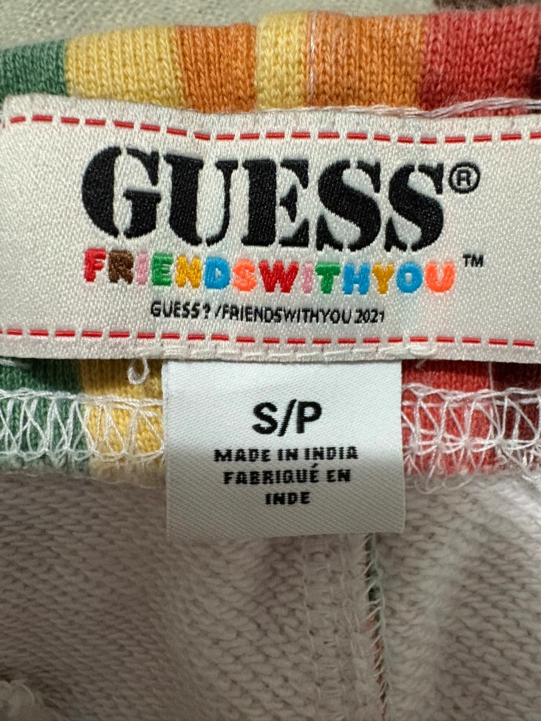 New Guess Rainbow Striped Shorts S/P 34” - photo 3