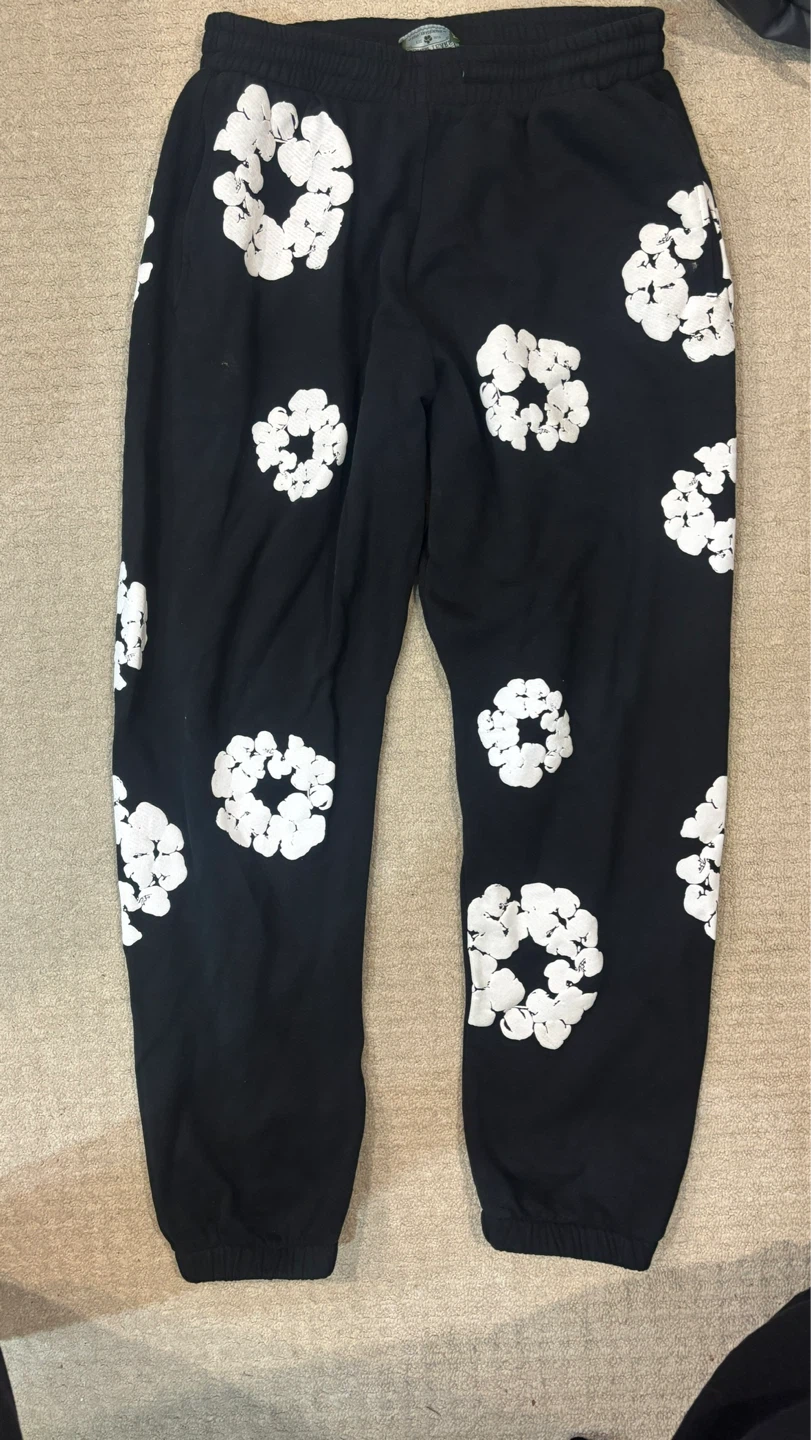 Black Denim Tear Pants