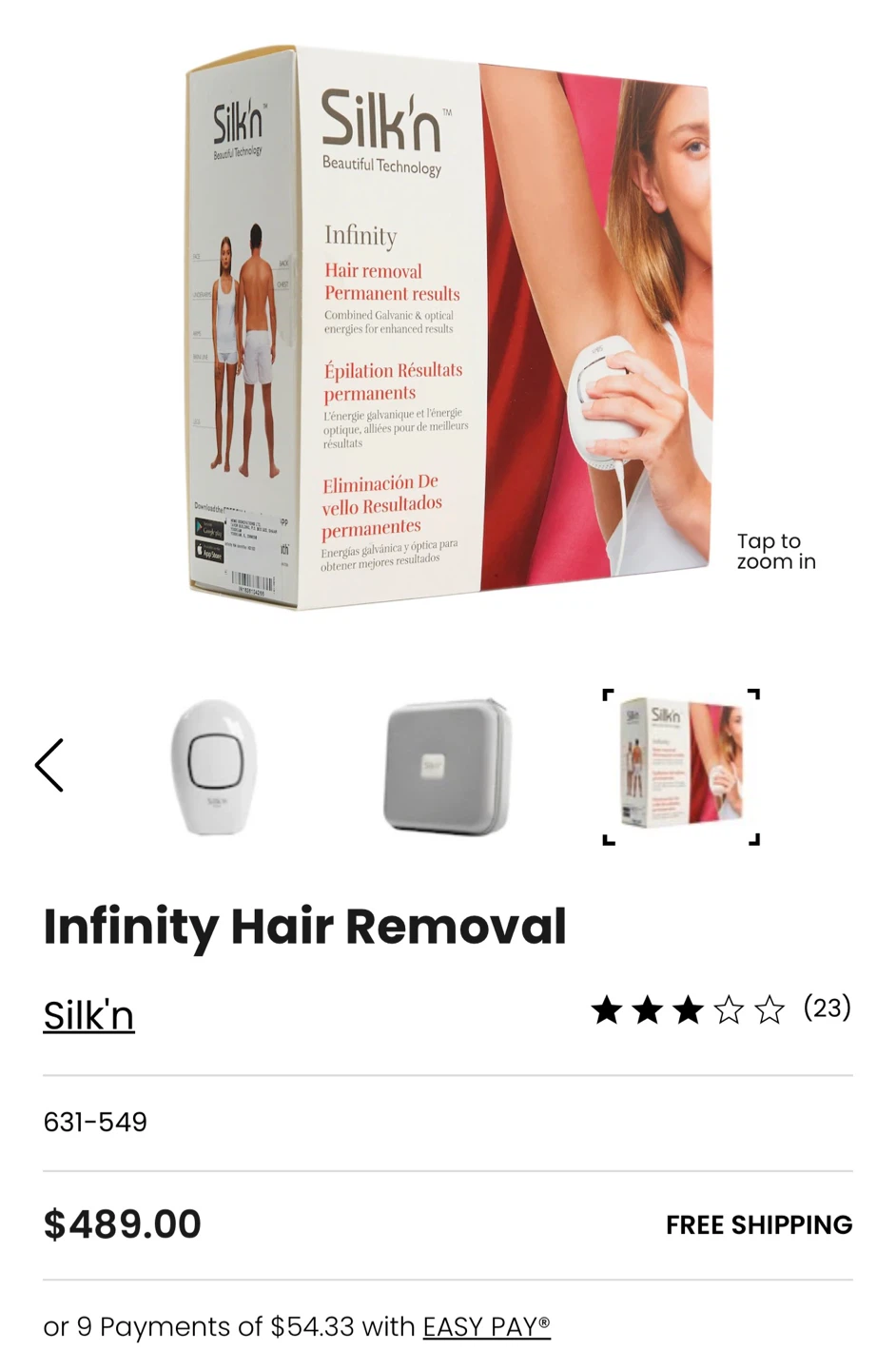 Silk'n Infinity Hair Removal Device
