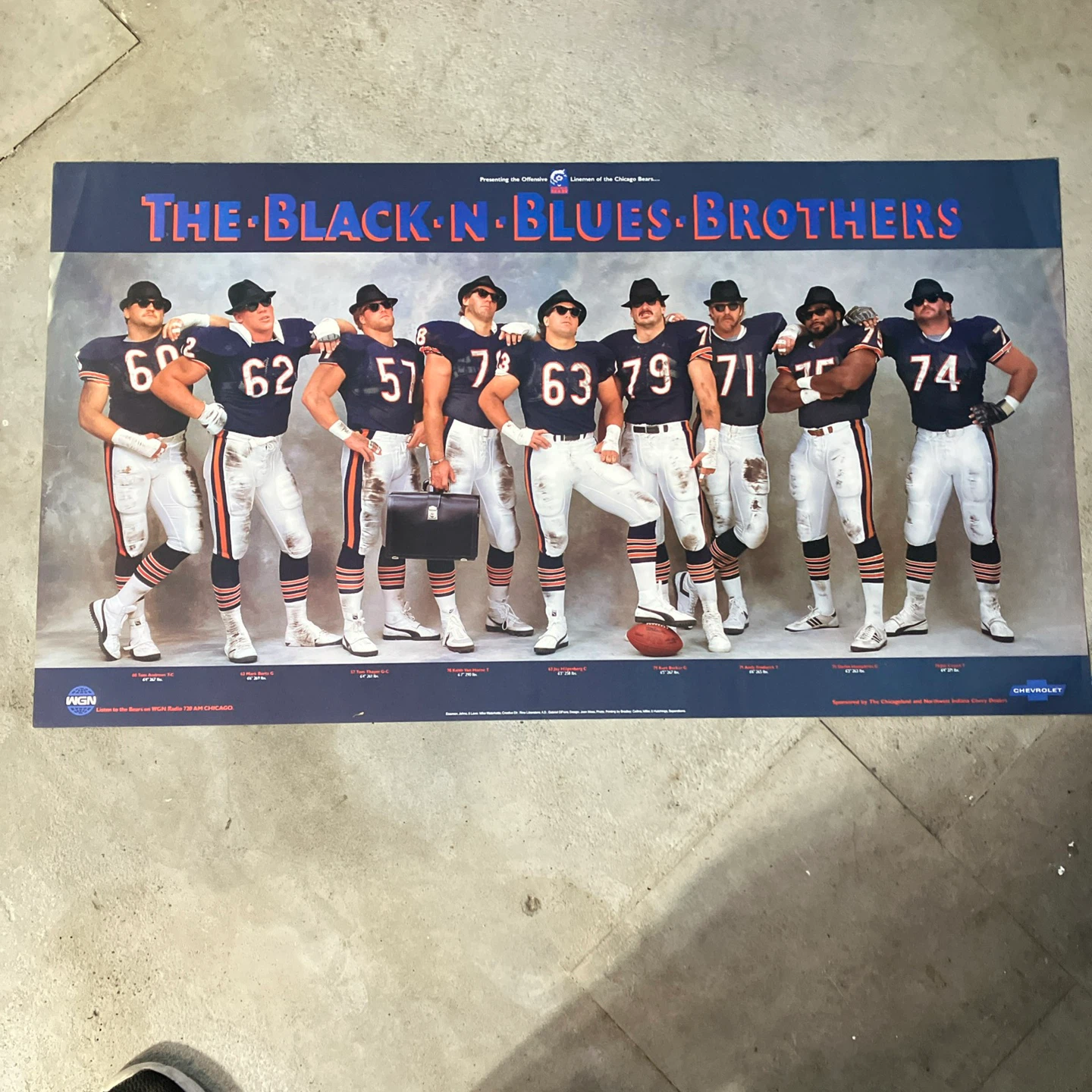 Chicago Bears The Black-N-Blues Brothers Poster - photo 2