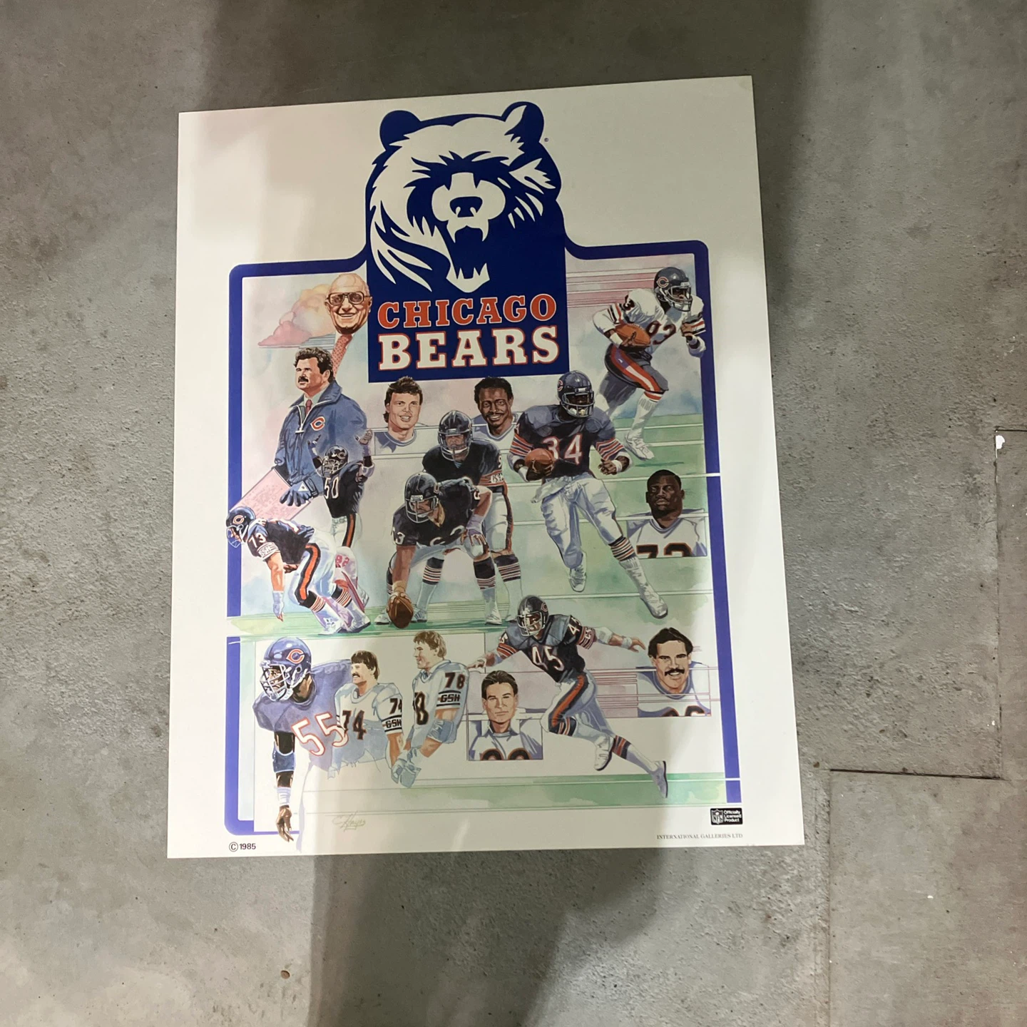 Chicago Bears Vintage Poster 1985 - photo 2