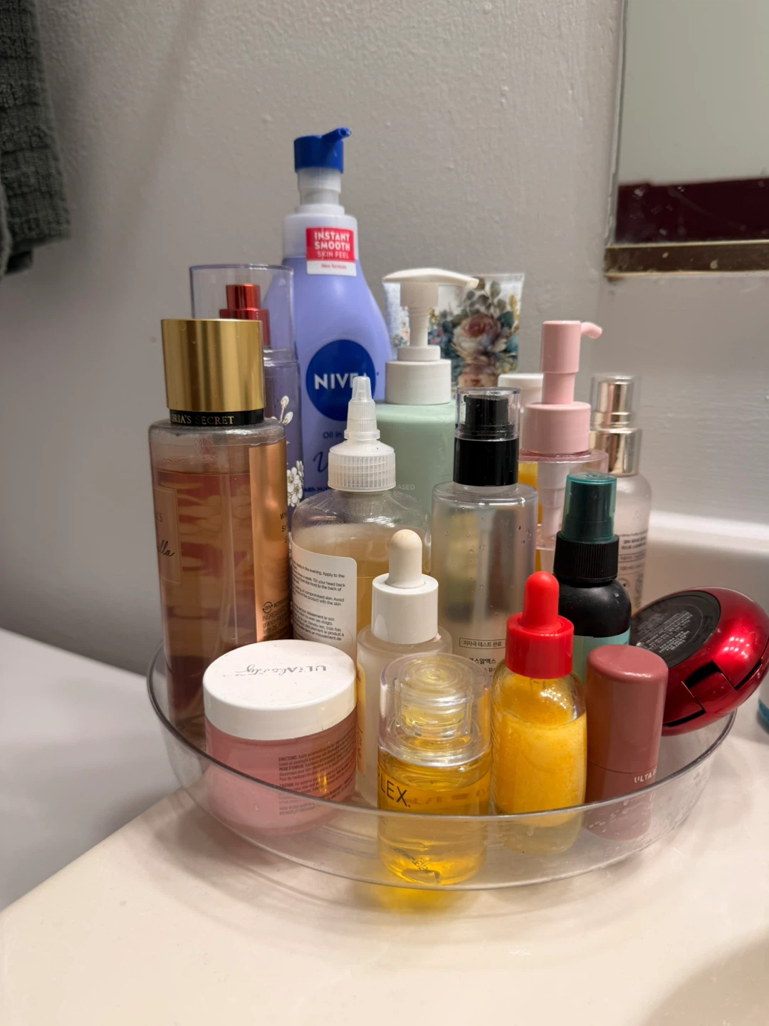 Rotating Makeup Kitchen Organizer Shelf L/Single Layer
