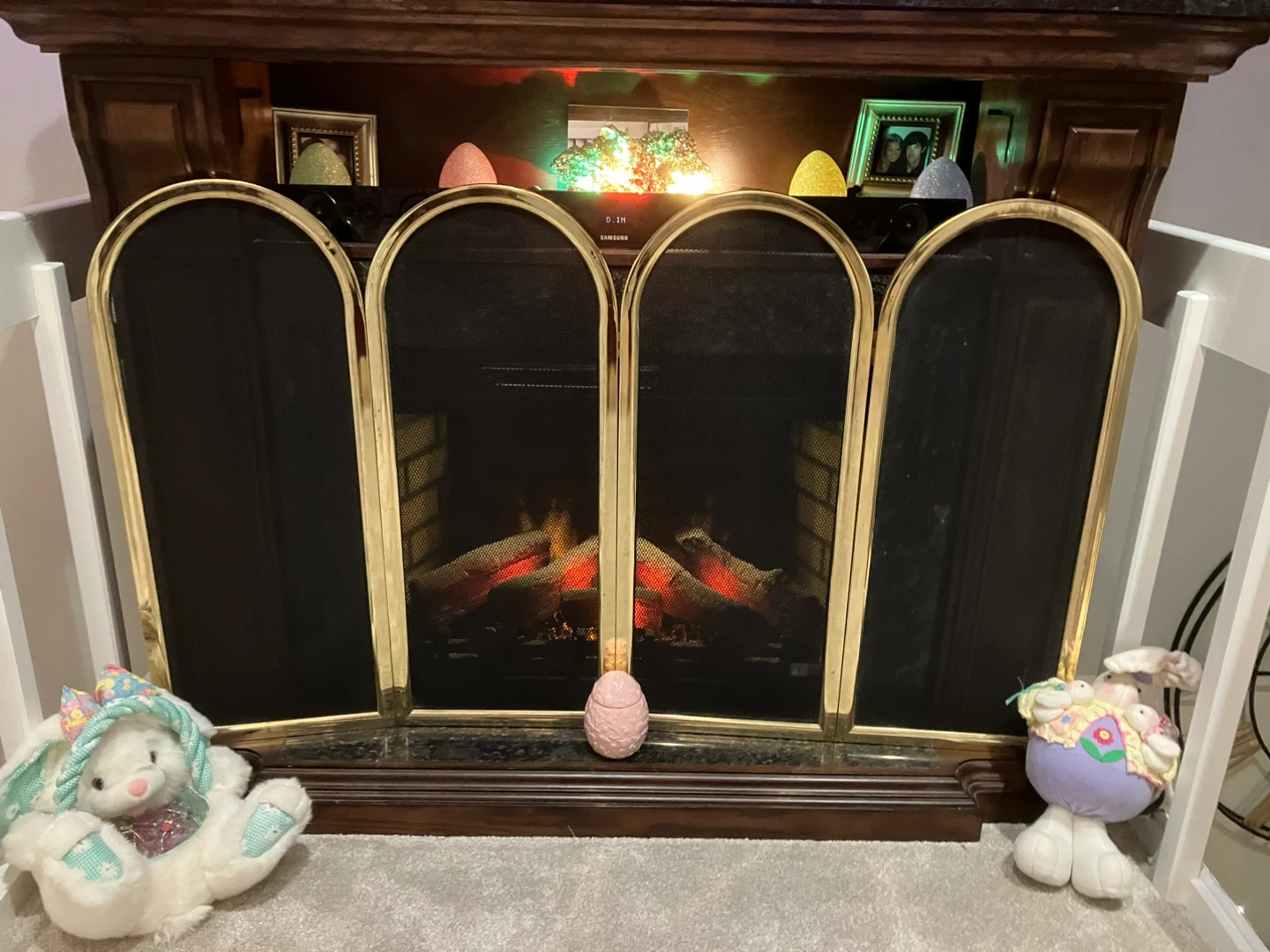 Four-Panel Fireplace Screen