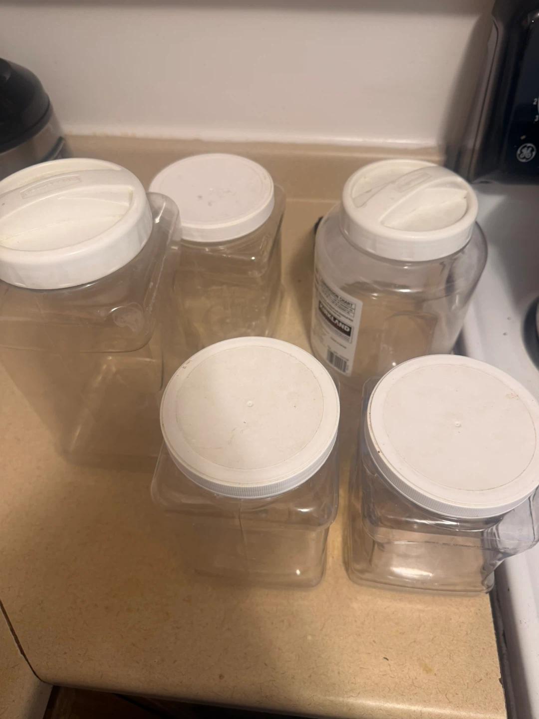 Set of 5 Clear Plastic Food Storage Containers - photo 2
