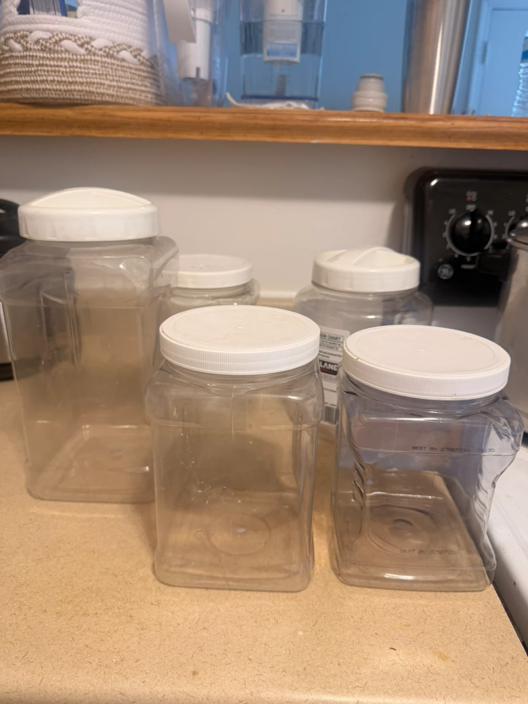 Set of 5 Clear Plastic Food Storage Containers - photo 3