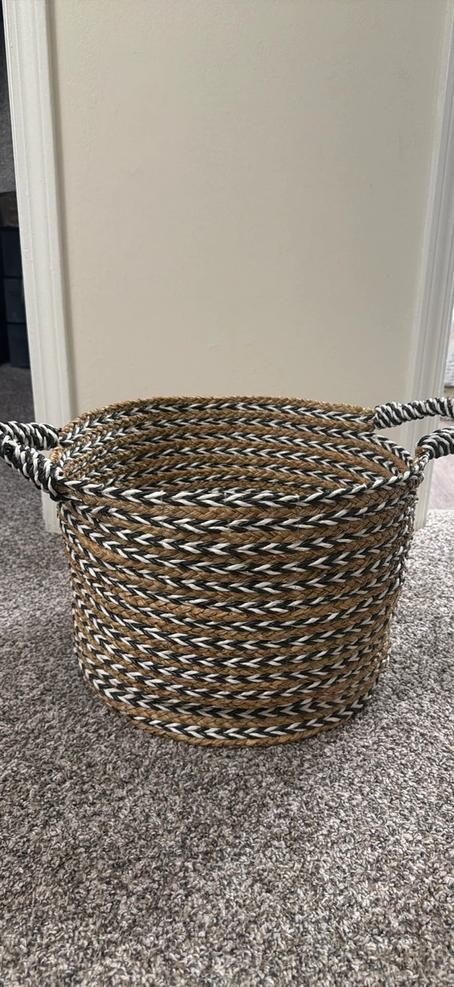 Woven Rope Storage Basket with Handles