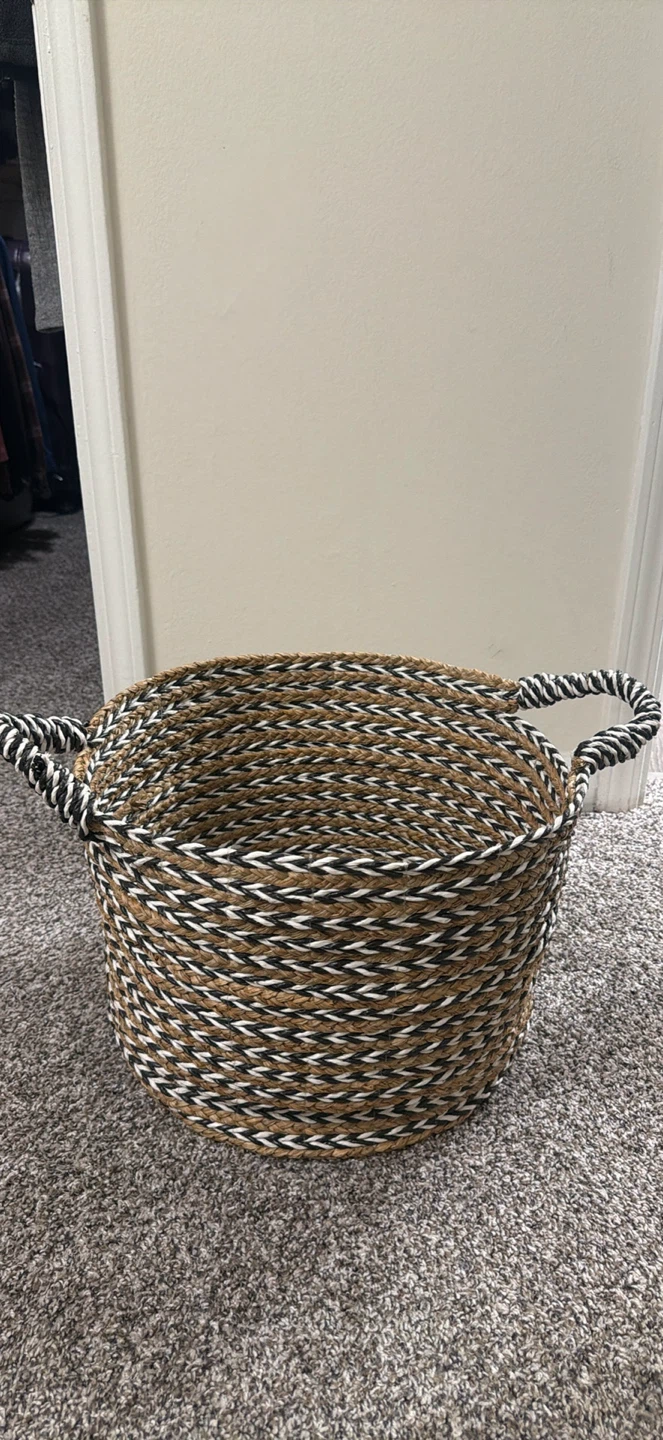 Woven Rope Storage Basket with Handles - photo 2
