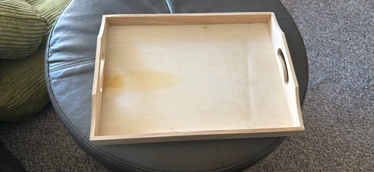 Teal Woven Basket and Wood Serving Tray - photo 3