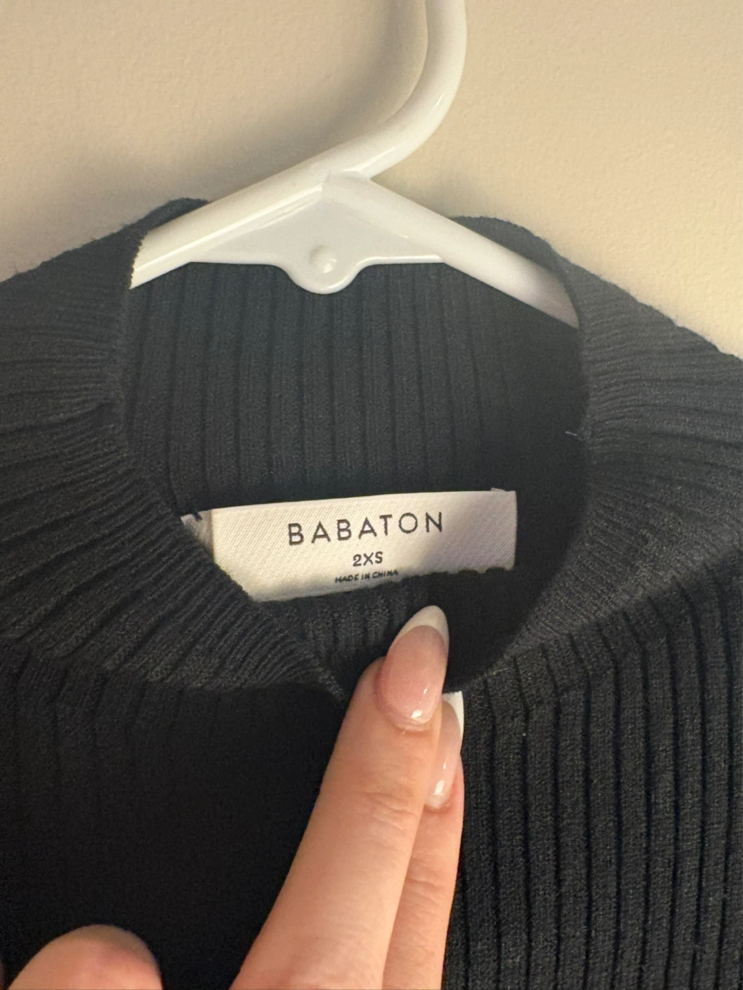 Brand new Babaton Black Ribbed Knit Dress - photo 2