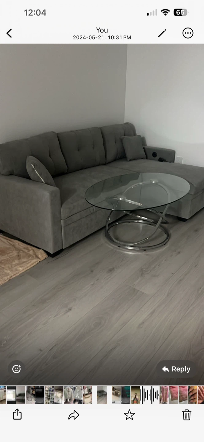 Grey Sectional Sofa with Chaise