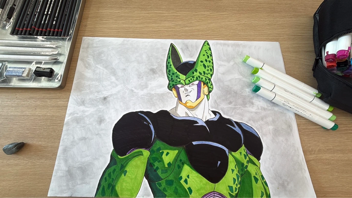 Dragon Ball Z Fan Art - Perfect Cell (Hand-Drawn)