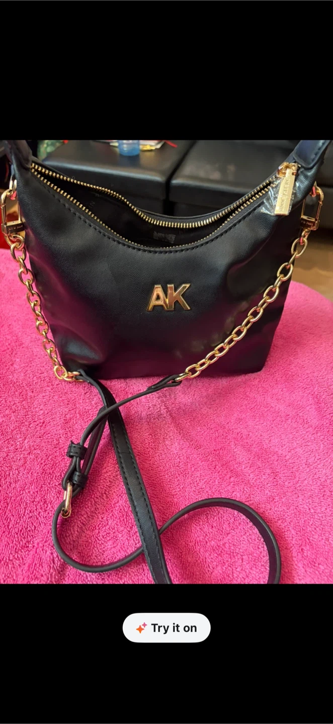 Anne Klein Black Shoulder Crossbody Bag
