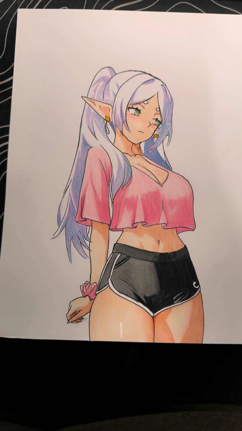 Hand-Drawn Frieren - Anime Fan Art (Copic + Coloured Pencil) - photo 2