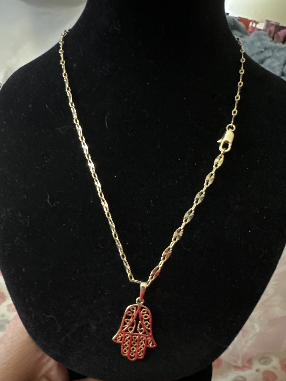 14kGold laminated Hamsa Hand Necklace - photo 3