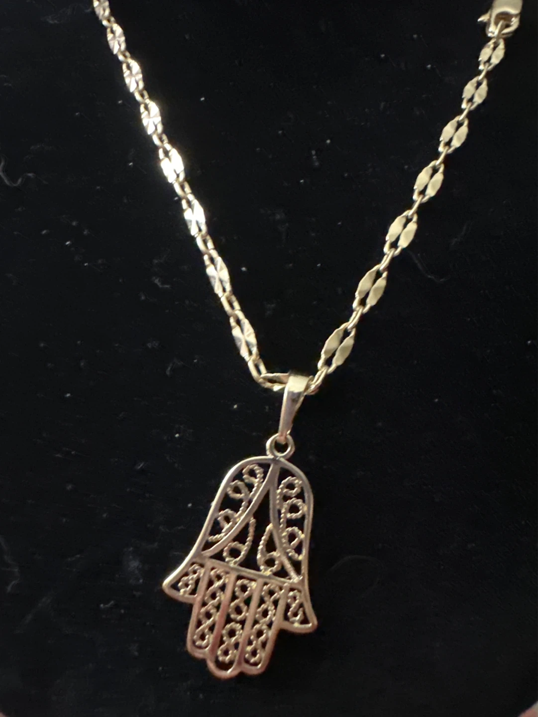 14kGold laminated Hamsa Hand Necklace