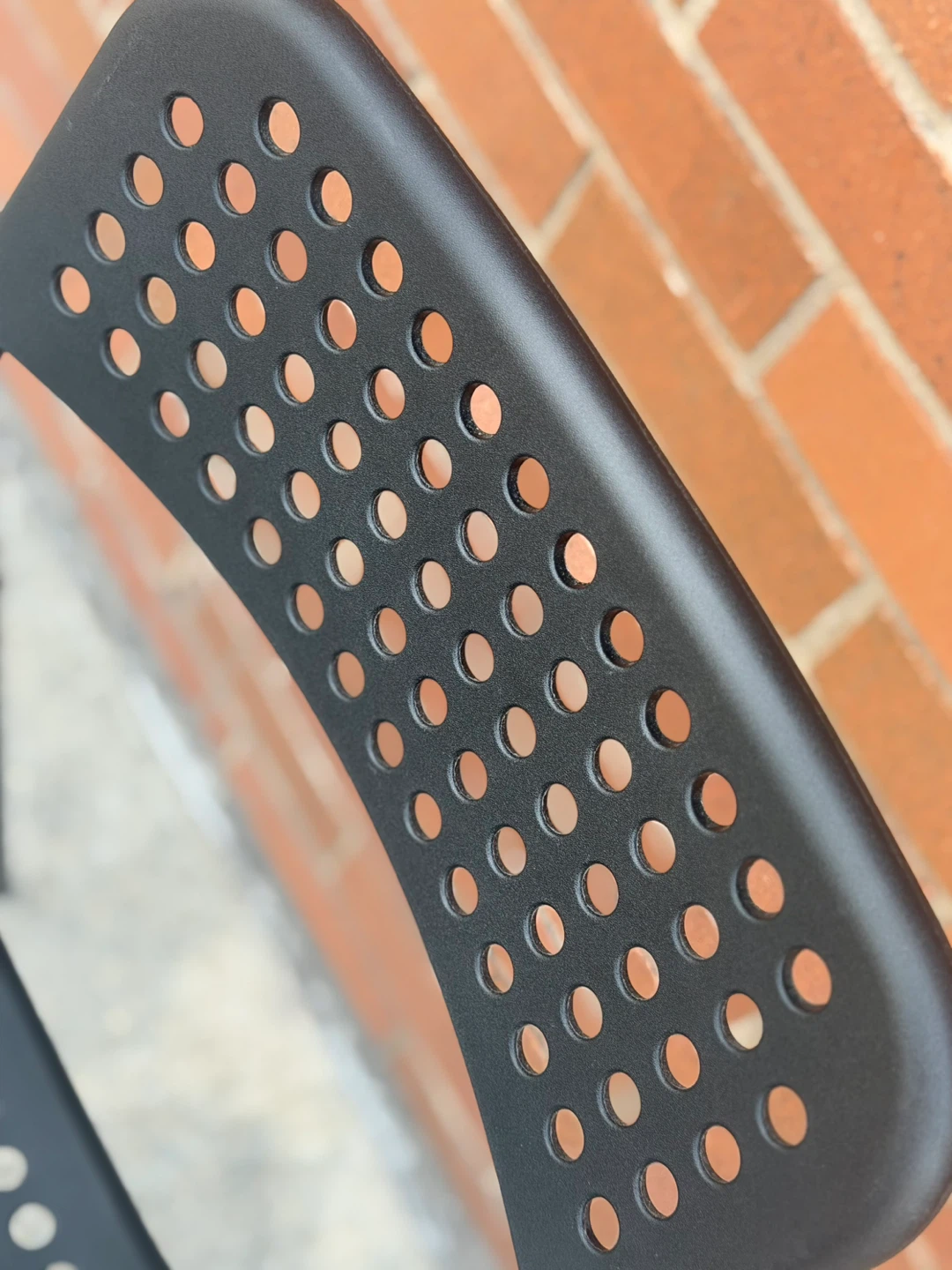 Black Metal Perforated Chair - photo 4