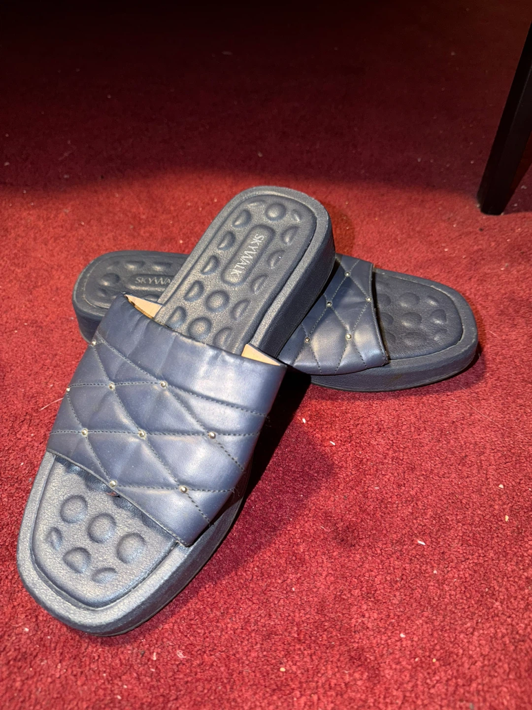 Skywalk Quilted Slides - Navy - photo 2