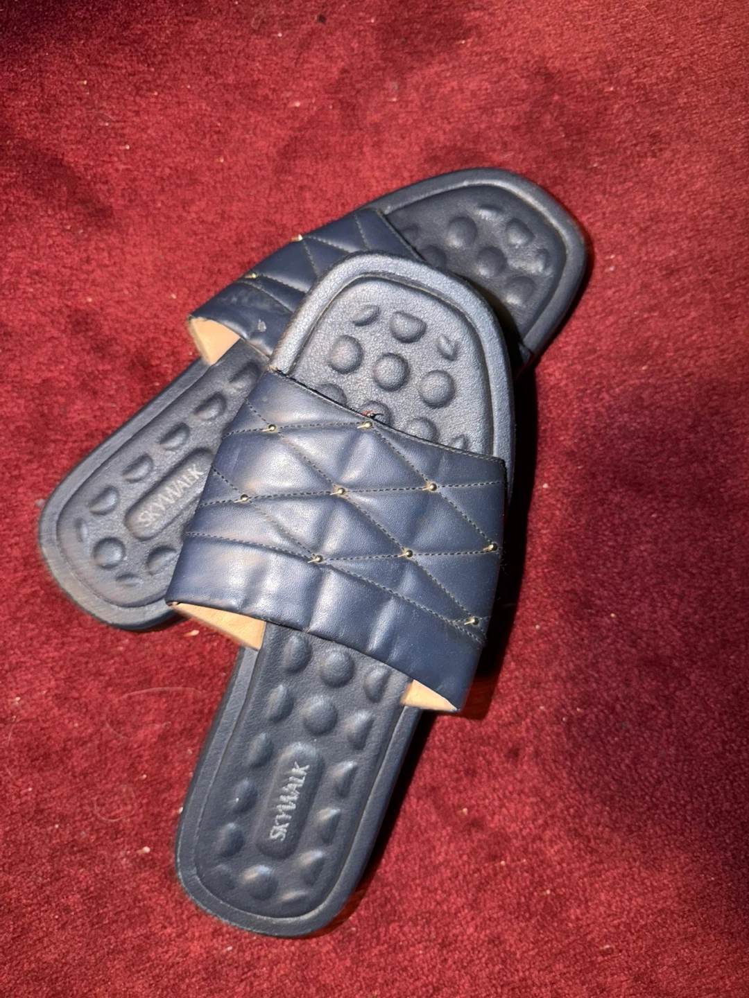 Skywalk Quilted Slides - Navy