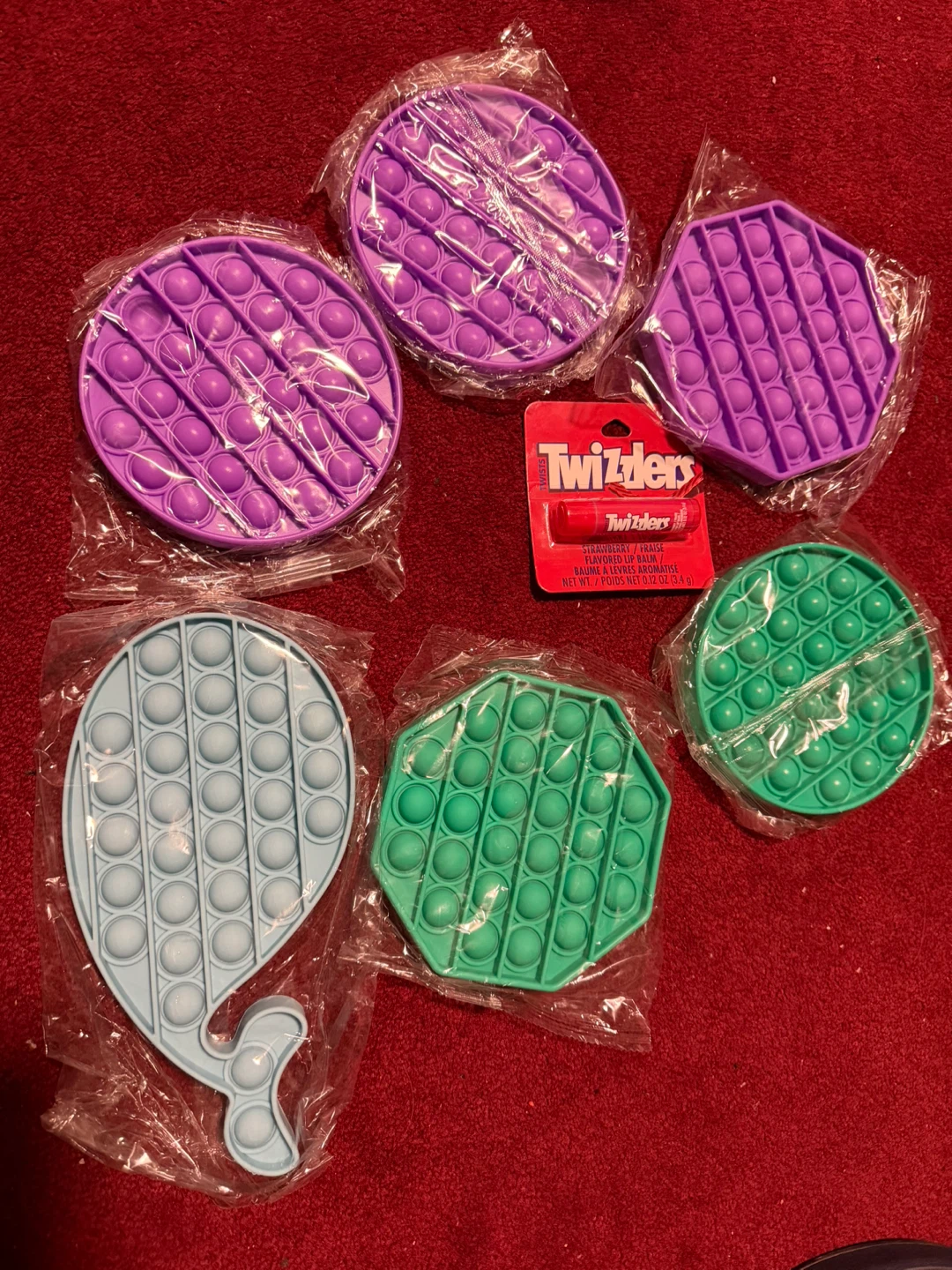 Pop It Fidget Toys and Twizzlers Lip Balm