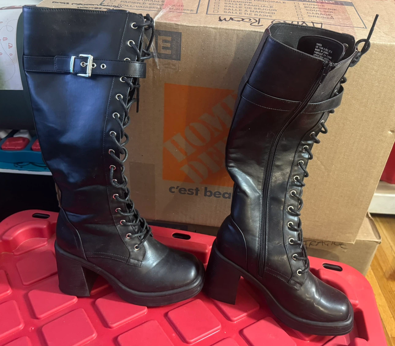 Women’s size 7 boots and high heel shoes - photo 4
