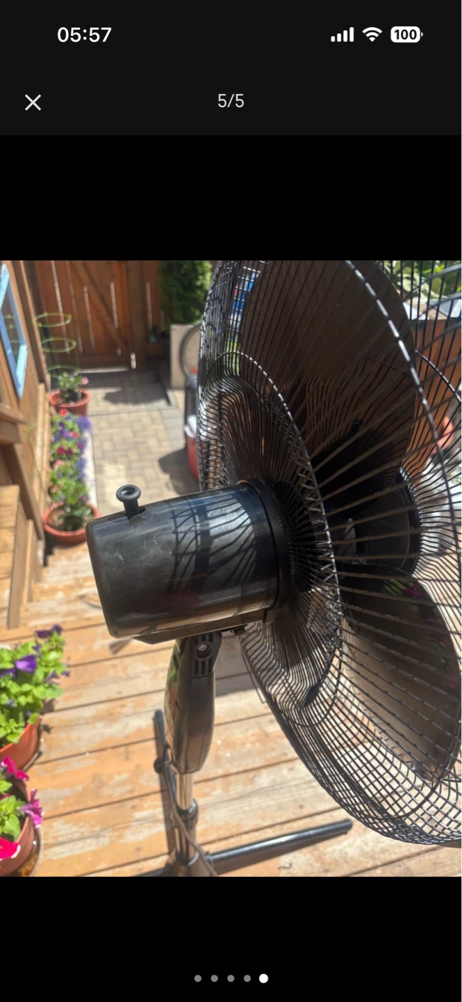 Black Pedestal Fan - photo 4