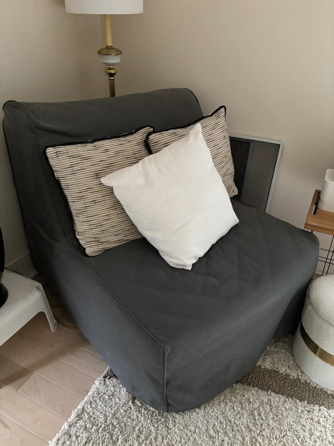 Lycksele IKEA Dark Grey fold out single bed