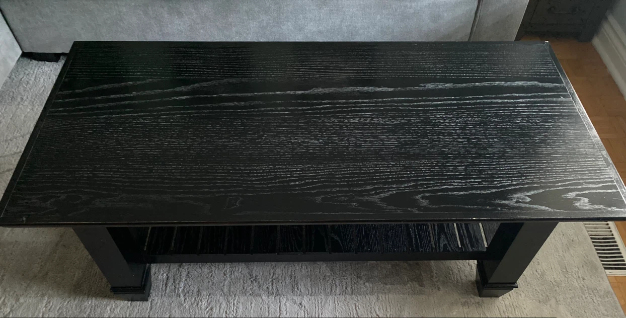 Black Coffee Table with Lower Shelf - photo 2