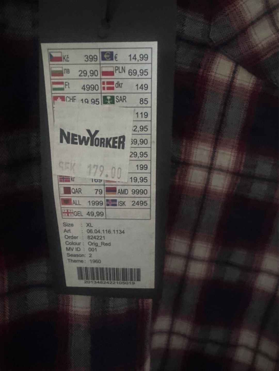 New Yorker Plaid Long Sleeve Shirt XL - photo 2