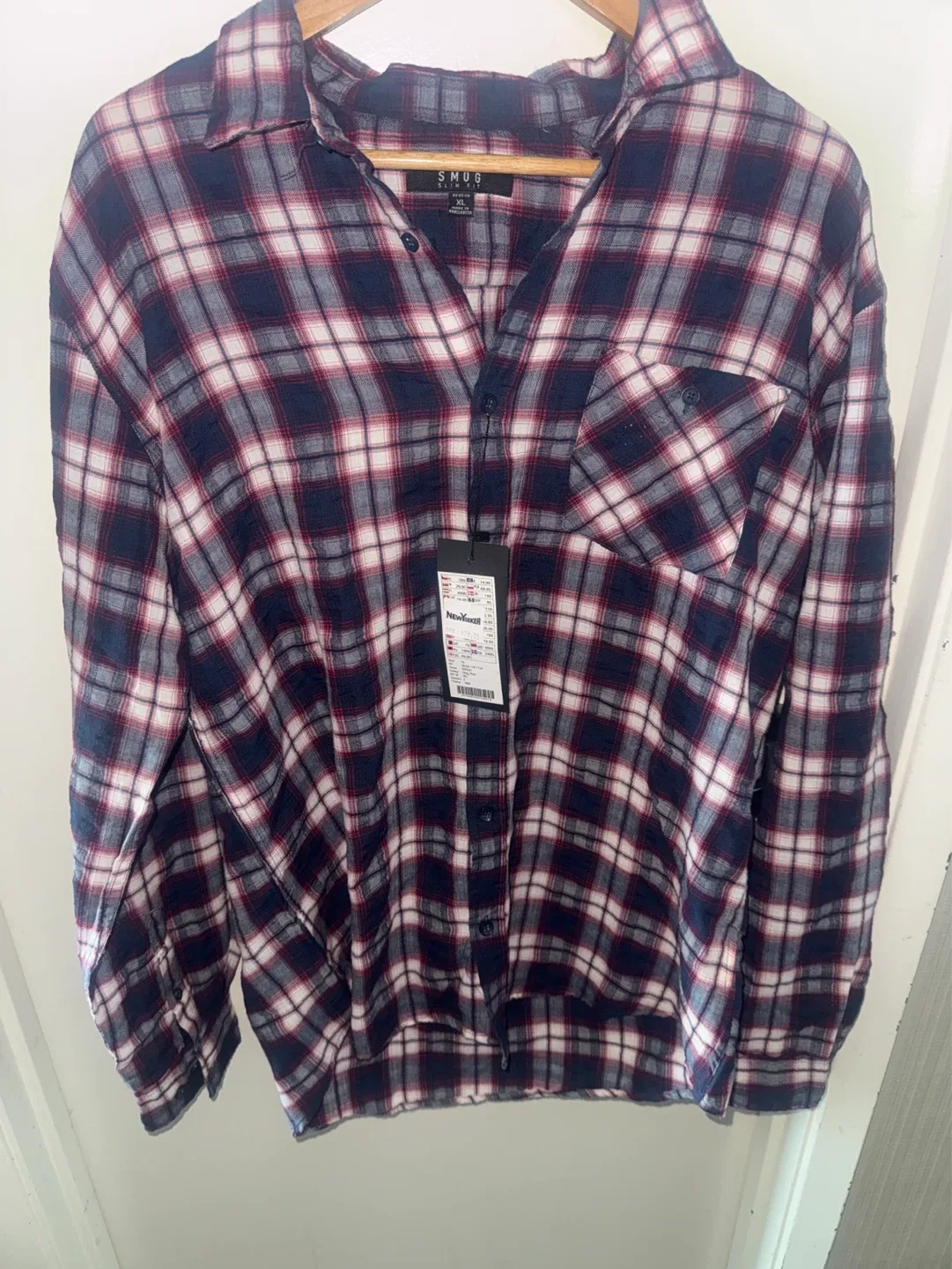 New Yorker Plaid Long Sleeve Shirt XL