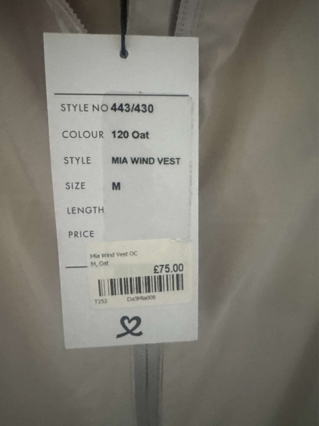 Born in Sweden Mia Wind Vest - Size M - photo 2